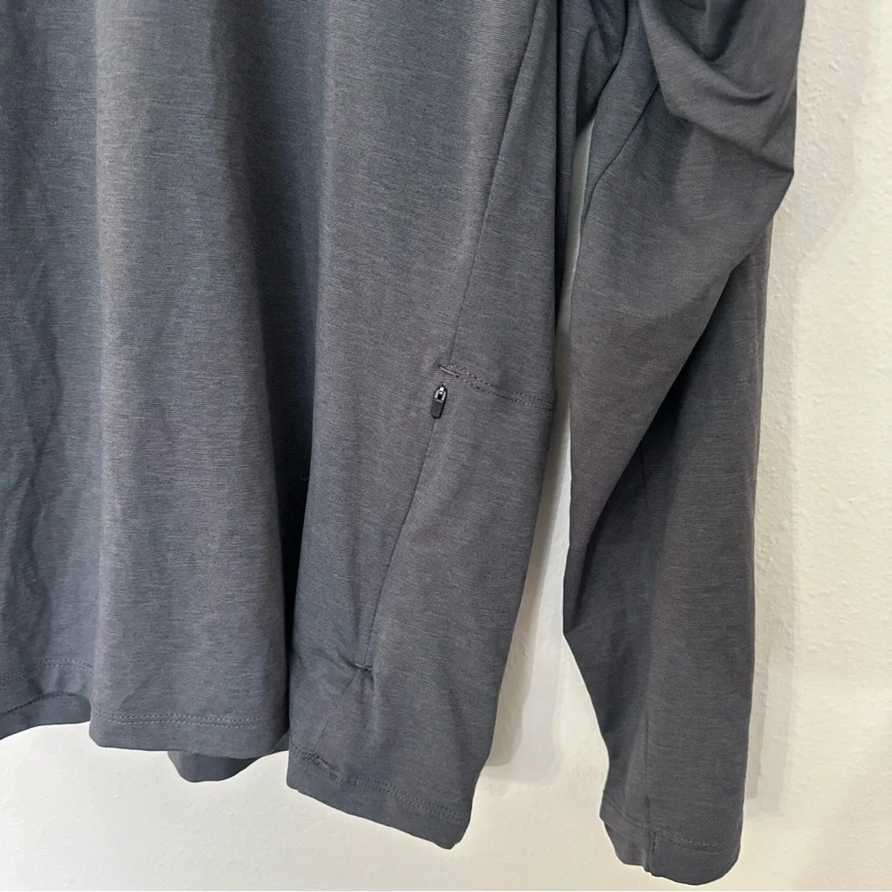 REI Co-op Mens XL Granola Hiking 1/4 Zip Baselayer Pullover Long Sleeve Gray